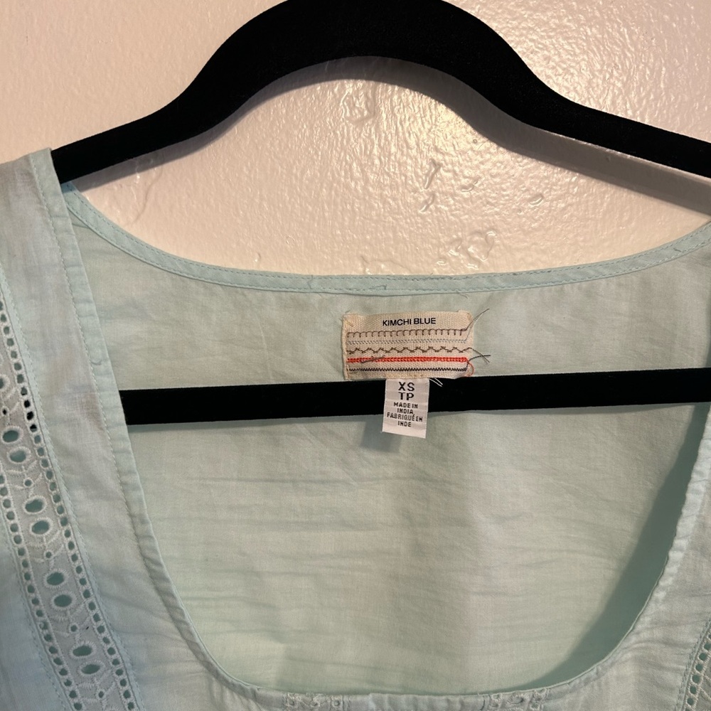 Urban Outfitters Kimchi Blue Scarlet Eyelet Cropped Blouse Top - Picture 2 of 4